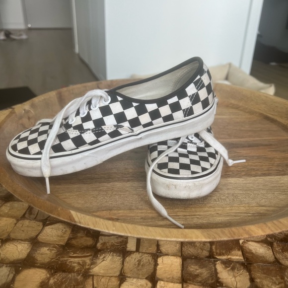 Vans Black and White Checkered Sneakers - Picture 3 of 5
